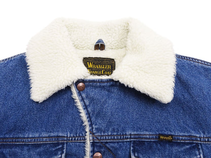 Wrangler Men's Sherpa-Lined Denim Jacket - Classic Ranch Coat Style, Mid-Length (WM1823-346, Pre-Faded Medium Blue)
