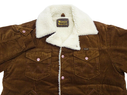 Wrangler Men's Sherpa-Lined Corduroy Jacket - Classic Ranch Coat Style, Mid-Length (WM1823-412, Brwon)