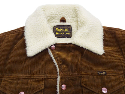 Wrangler Men's Sherpa-Lined Corduroy Jacket - Classic Ranch Coat Style, Mid-Length (WM1823-412, Brwon)