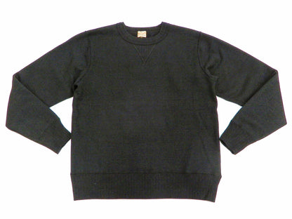 Whitesville Plain Sweatshirt Men's Loop-wheeled V-Insert Vintage Style WV67728 Black