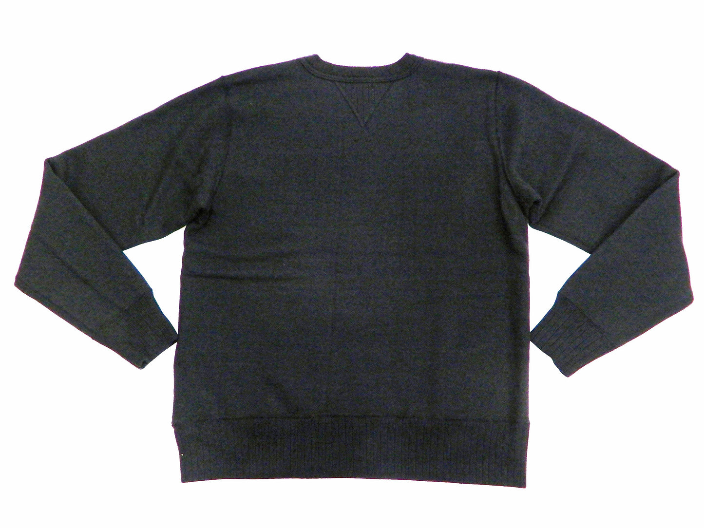 Whitesville Plain Sweatshirt Men's Loop-wheeled V-Insert Vintage Style WV67728 Black