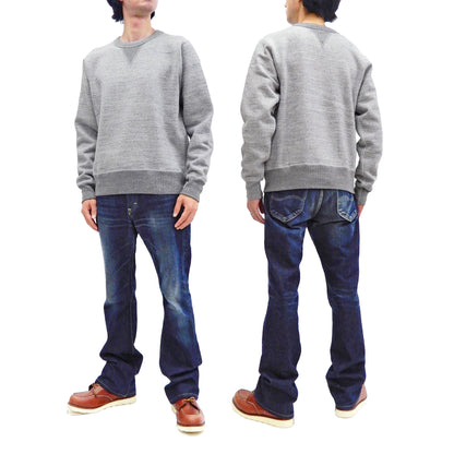 Whitesville Plain Sweatshirt Men's Loop-wheeled V-Insert Vintage Style WV67728 Heather-Gray