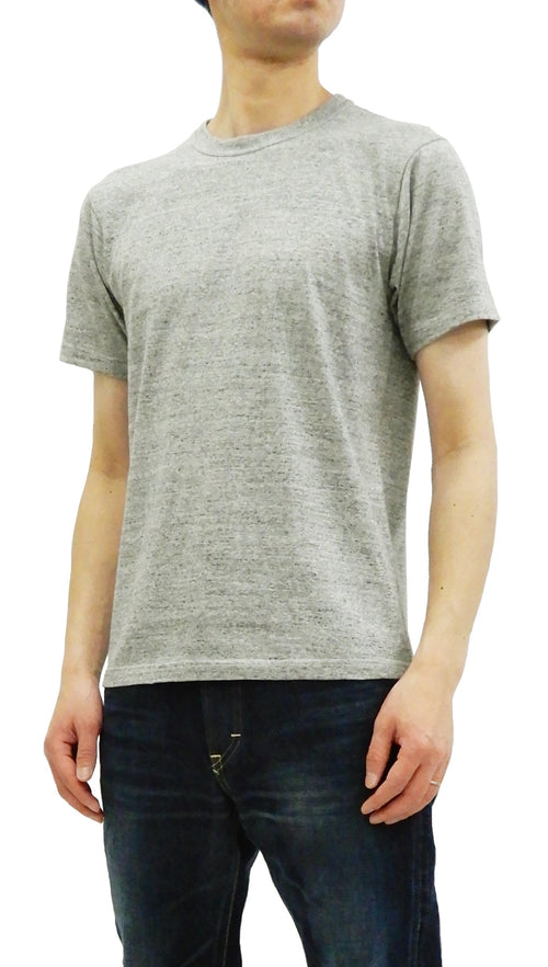 Whitesville Men's 2-Pack Plain Short-Sleeve Crew Neck T-Shirts, Tubular-Knit Cotton, Made in Japan by Toyo Enterprises (WV73544 113 Heather Gray)