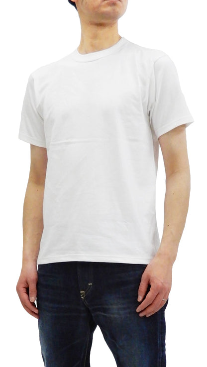 Whitesville Men's 2-Pack Plain Short-Sleeve Crew Neck T-Shirts, Tubular-Knit Cotton, Made in Japan by Toyo Enterprises (WV73544 105 Off-White)