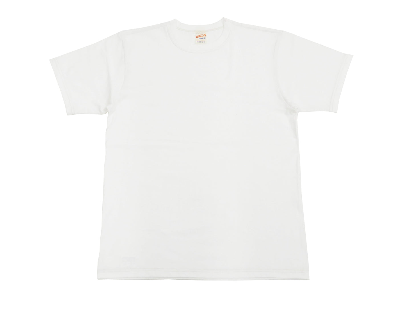 Whitesville Men's 2-Pack Plain Short-Sleeve Crew Neck T-Shirts, Tubular-Knit Cotton, Made in Japan by Toyo Enterprises (WV73544 105 Off-White)