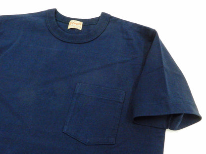 Whitesville Men's Plain Pocket T-Shirt - Short Sleeve Crewneck Loopwheel Tee (One-Wash) WV78932 by Toyo Enterprises 128 Navy-Blue