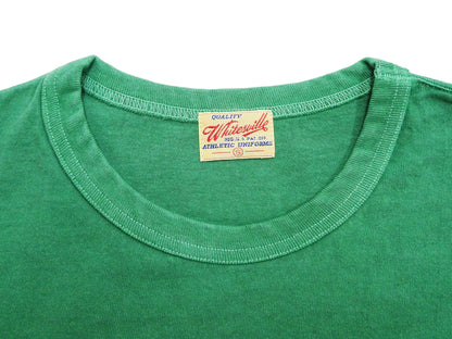 Whitesville Men's Short Sleeve Pigment-Dyed Pocket T-Shirt, Heavyweight Tubular Cotton Jersey Plain Tee, Made in Japan by Toyo Enterprises (WV79531 144 Faded Kelly Green)